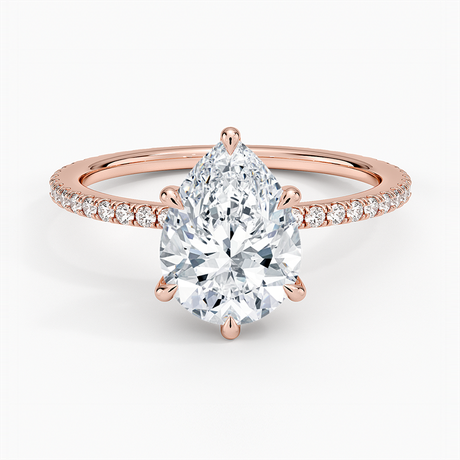 14K Rose Gold Perfect Fit Hidden Halo Eternity Diamond Ring