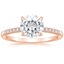 14K Rose Gold Viviana One-Quarter Coverage Diamond Ring, smalltop view