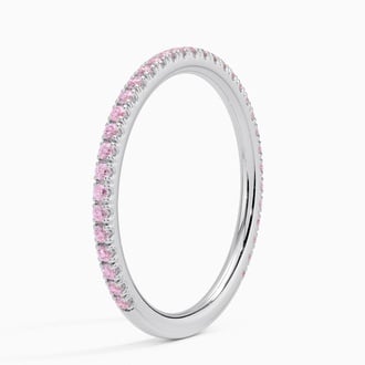 Luxe Ballad Pink Sapphire Ring in Platinum