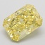 3.55 Ct. Fancy Vivid Yellow Radiant Lab Grown Diamond