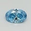 0.50 Ct. Fancy Vivid Blue Oval Lab Grown Diamond