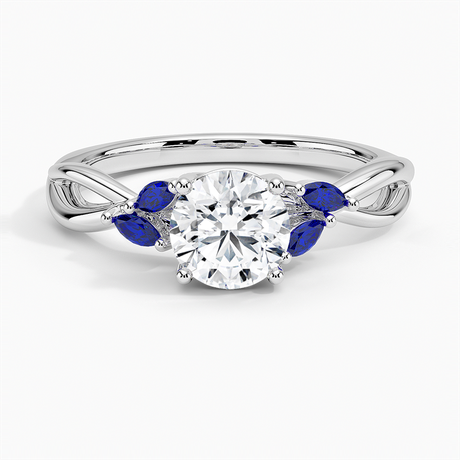 Diamond Ring with Sapphire Accents - Willow