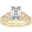 18K Yellow Gold Begonia Vine Diamond Ring (1/2 ct. tw.) with Luxe Ballad Diamond Ring (1/4 ct. tw.)