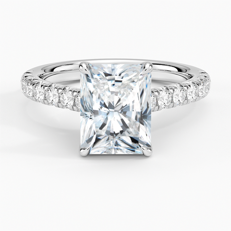 French Pavé Engagement Ring