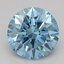 0.53 Ct. Fancy Vivid Blue Round Lab Grown Diamond