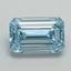 1.58 Ct. Fancy Vivid Blue Emerald Lab Grown Diamond