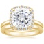 18K Yellow Gold Fancy Halo Diamond Bridal Set (1/6 ct. tw.)