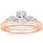14K Rose Gold Luxe Cometa Diamond Ring (1/3 ct. tw.) with Petite Comfort Fit Wedding Ring