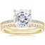 18KY Moissanite Demi Diamond Ring with Luxe Ballad Diamond Ring, smalltop view