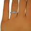 The Loma Ring, smalltop view on a hand