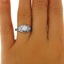 The Minna Ring, smalltop view on a hand