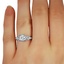 The Wilma Ring, smallzoomed in top view on a hand