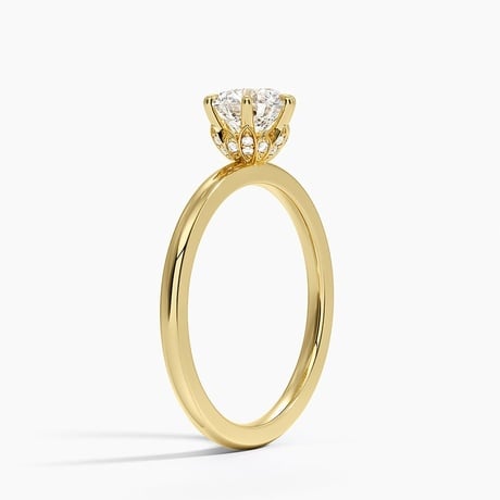 Petal Prong Engagement Ring