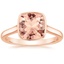 14K Rose Gold Luna 2mm Bezel Ring, smalltop view