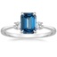 Platinum Petite Selene Three Stone Diamond Ring (1/10 ct. tw.), smalltop view