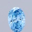 0.34 Ct. Fancy Vivid  Blue Oval Lab Grown Diamond