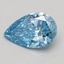 0.62 Ct. Fancy Vivid Blue Pear Lab Grown Diamond
