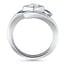 Modern Alexandrite Ring, smallside view