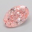 1.16 Ct. Fancy Vivid  Pink Oval Lab Grown Diamond