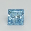 0.73 Ct. Fancy Vivid Blue Princess Lab Grown Diamond