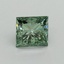 1.05 Ct. Fancy Vivid Green Princess Lab Grown Diamond