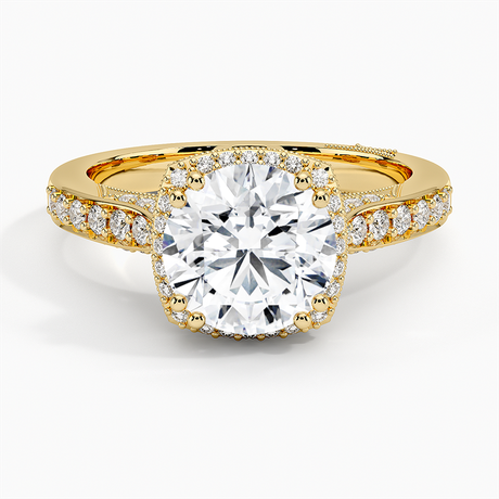 18K Yellow Gold Tacori Dantela Bloom Diamond Ring