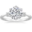 Platinum Six Prong Selene Diamond Ring (1/10 ct. tw.), smalltop view