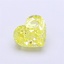 1.09 Ct. Fancy Vivid  Yellow Heart Lab Grown Diamond