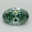 1.68 Ct. Fancy Vivid Green Oval Lab Grown Diamond
