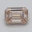 1.03 Ct. Very Light  Brown Emerald Lab Grown Diamond