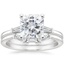PT Moissanite Tapered Baguette Diamond Bridal Set, smalltop view