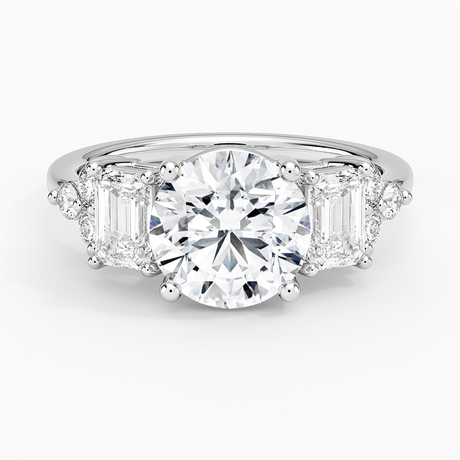 Platinum Sabine Cluster Diamond Ring