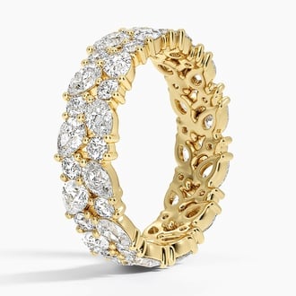 Olivetta Double Row Lab Eternity Diamond Ring