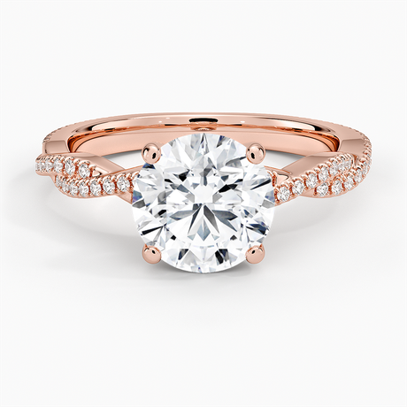 14K Rose Gold Petite Luxe Twisted Vine Diamond Ring (1/4 ct. tw.)