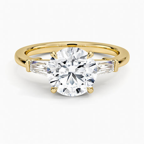 18K Yellow Gold Symphony Tapered Baguette Three Stone Diamond Ring (1/2 ct. tw.)