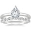 18K White Gold 2mm Comfort Fit Ring with Versailles Diamond Ring (3/8 ct. tw.)