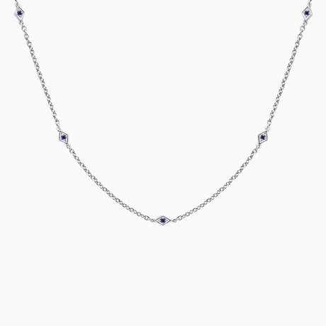 Sapphire Station Necklace