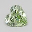 0.59 Ct. Fancy Vivid  Green Heart Lab Grown Diamond