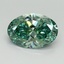 1.05 Ct. Fancy Vivid Pacific Green Oval Lab Grown Diamond