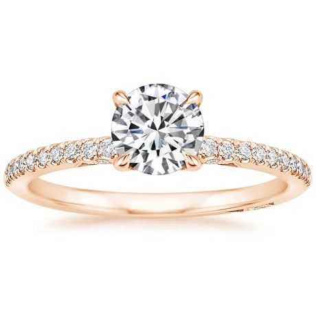 18K Rose Gold Simply Tacori Classic Diamond Bridal Set