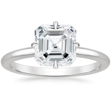 18K White Gold North Star Solitaire Ring