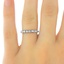 The Amaris Ring, smalltop view on a hand