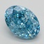 3.64 Ct. Fancy Vivid Blue Oval Lab Grown Diamond