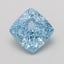 1.01 Ct. Fancy Vivid Blue Cushion Lab Grown Diamond