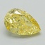 1.27 Ct. Fancy Vivid Yellow Pear Lab Grown Diamond