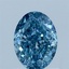 1.10 Ct. Fancy Vivid Blue Oval Lab Grown Diamond