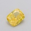 1.04 Ct. Fancy Vivid  Yellow Cushion Lab Grown Diamond
