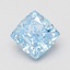 3.10 Ct. Fancy Vivid Blue Cushion Lab Grown Diamond