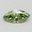 1.11 Ct. Fancy Vivid Green Marquise Lab Grown Diamond