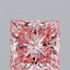 3.12 Ct. Fancy Vivid Pink Princess Lab Grown Diamond